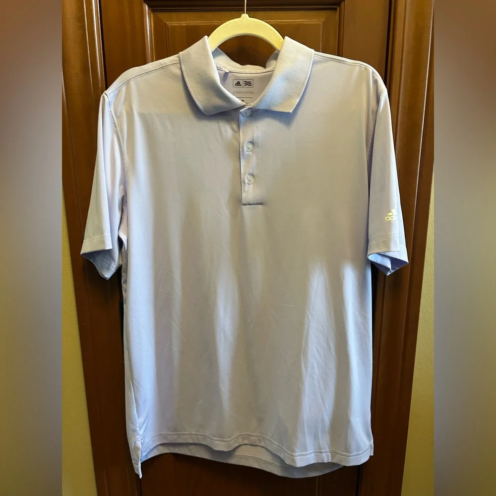 3 Men’s Adidas Pure Motion Golf Polos- White/Lime Green Orange, & Lt. Purple⛳️⛳️ - Picture 11 of 14